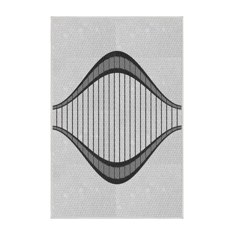 Tapis gris Hiltonia, Rectangle 5 pi x 7 pi