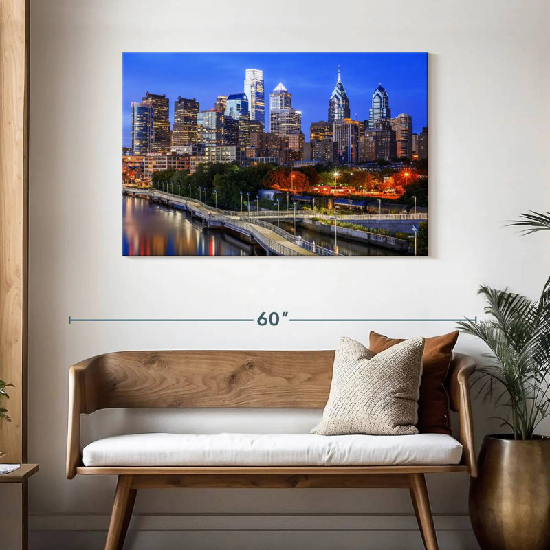 Ravi Philadelphia Blue Hour, H 30 po x l 45 po