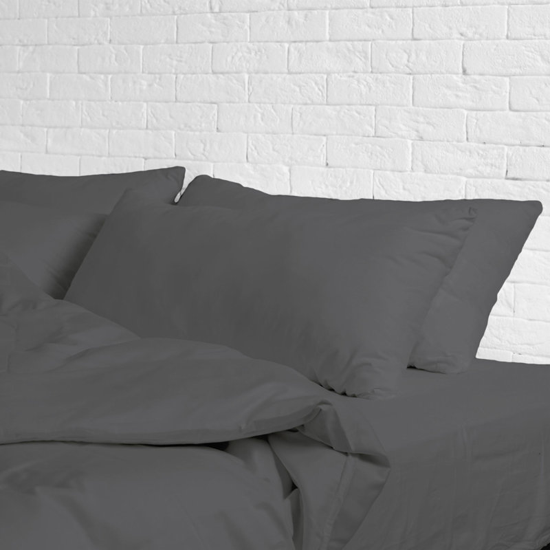 Ensemble de draps en micro-fibre, Double, Gris