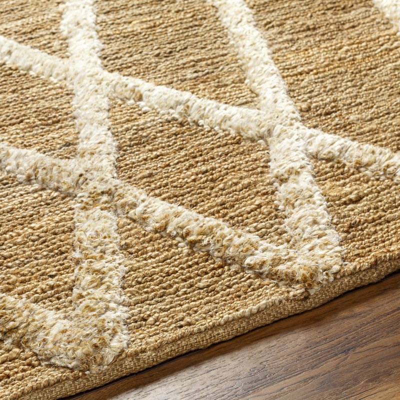 Roselie Handmade Jute/Sisal Tan Rug, Rectangle 8' x 10'