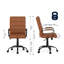 Fauteuil de bureau pivotant avec cadre noir Leathersoft