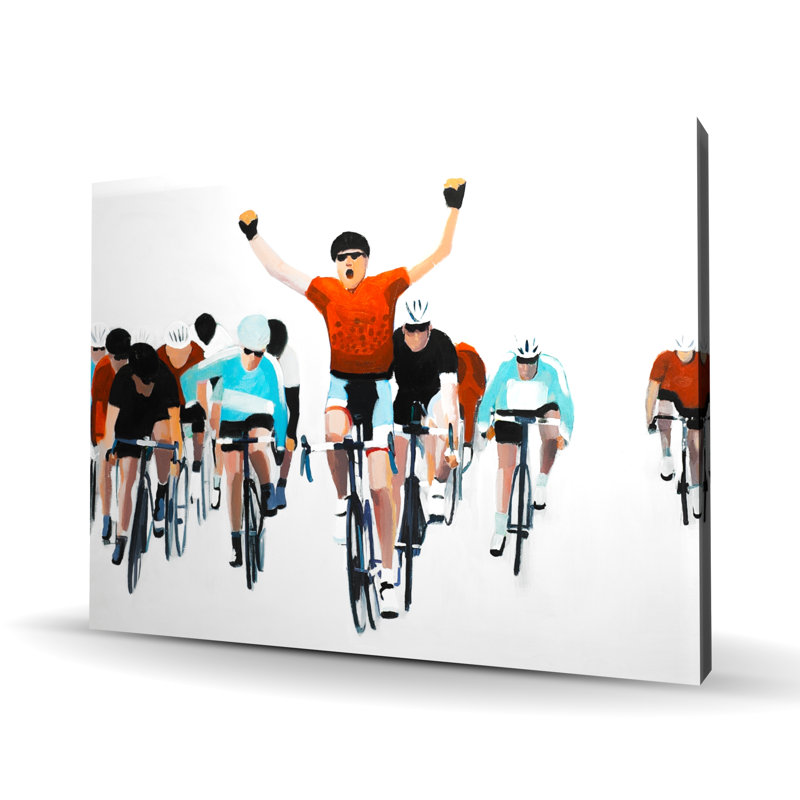 Cyclistes à la fin d'une course - Sports Canvas Home Decor
