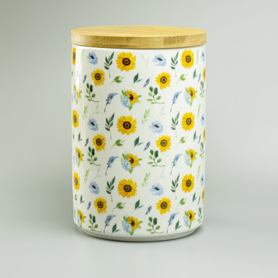 Sun Floral Porcelain China Jar