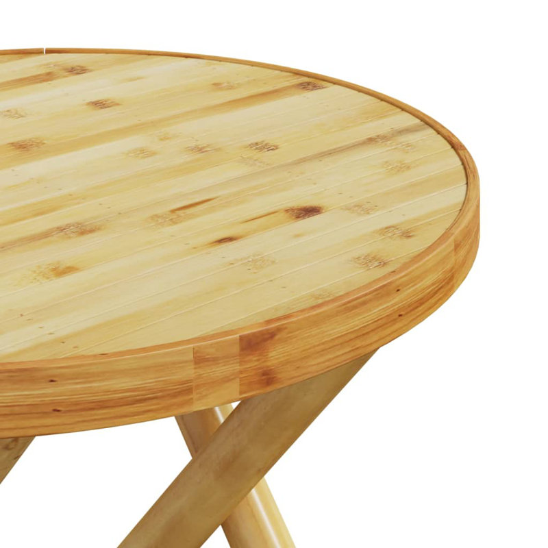 Table de patio pliante en bambou Bay Isle Home ™, H 17,7 po x L 17,7 po x l 17,7 po