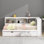 Lit de jour avec couchette, armoires de rangement et ports USB