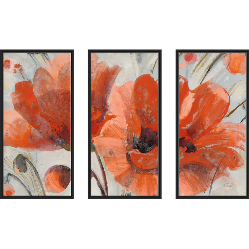 «Popping», reproduction sur toile flottante 3 pièces, H 33,5 po x l 52,5 po x P 2 po