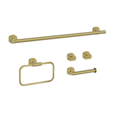 Ensemble de quincaillerie de salle de bain 5 pièces Lume Nickel brossé