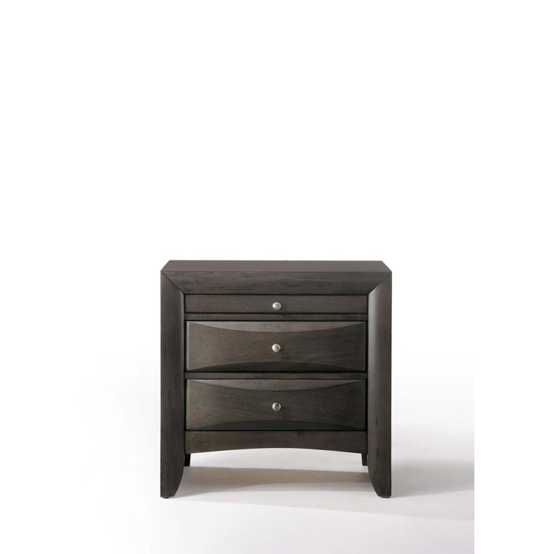 Nightstand With Storage Options, Gray