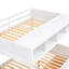 Lit superposé blanc avec tablette, rangement et 2 escaliers-1497191116