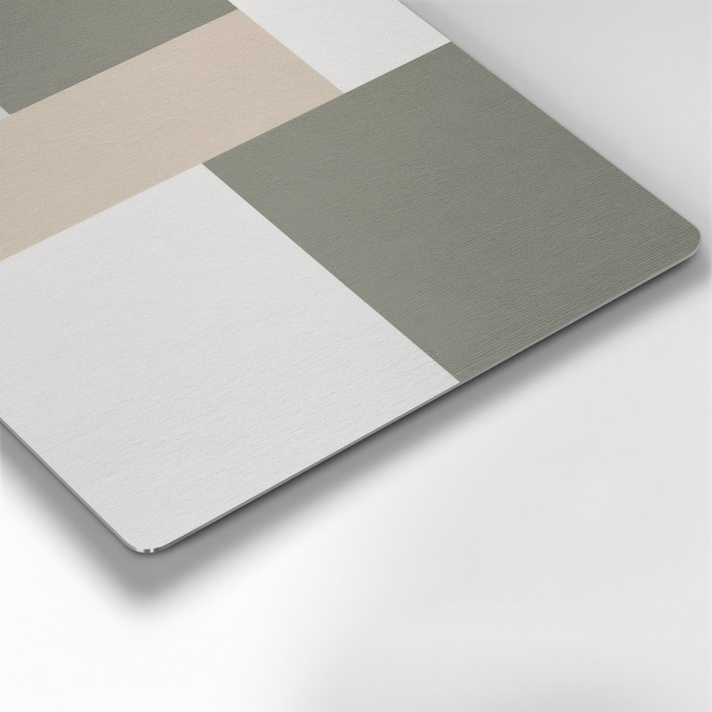 Minimalisme 94, art mural en métal beige, H 12 po x l 12 po
