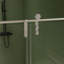 Porte de douche sans cadre de 56 à 60 po de largeur, porte de douche coulissante, cabine de douche en verre trempé épais de 5/16 po (8 mm) de qualité supérieure avec barre à serviettes, couche facile à nettoyer à double face, finition nickel bross