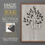 Feuilles et bois I - impression encadrée de qualité supérieure - prête à être accrochée - aucun clou requis - aucun clou requis-1057390149-1057390203