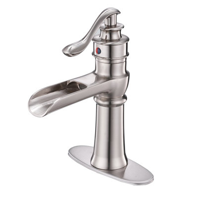 Waterfall Single Hole Single-Handle Low-Arc Bathroom Faucet