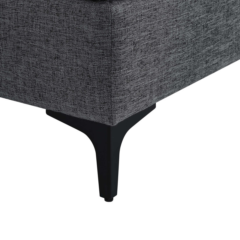 3 - Piece Upholstered Sectional, Grey 100% Polyester