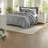 Grey Farmhouse Bedding Sets, 100% Microfiber Cotton For All Seasons