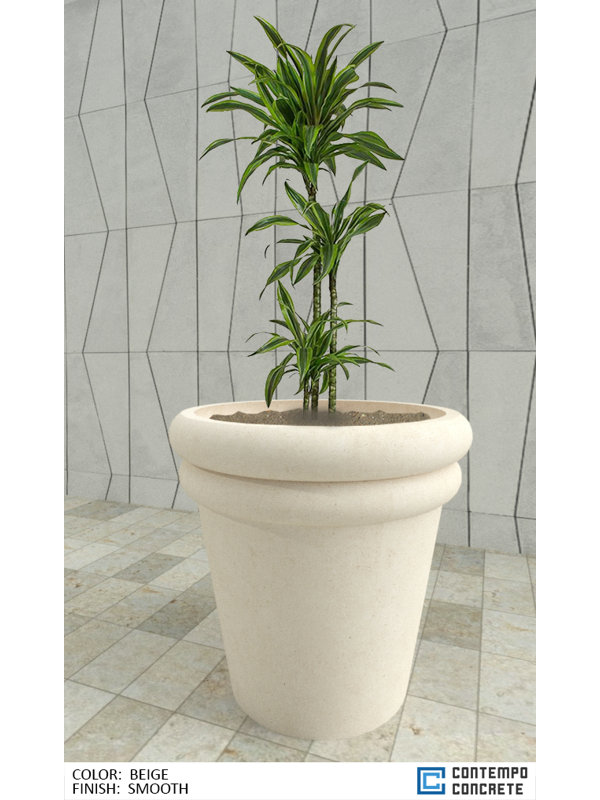 Jardinière Freya, Beige lisse
