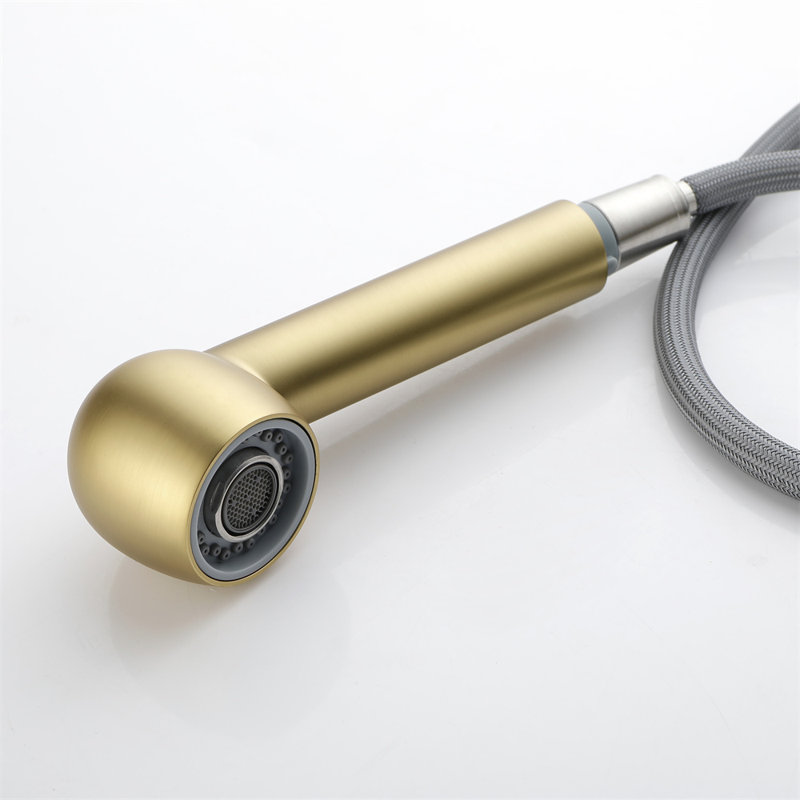 FOSHNATURE Kitchen-1.14 Pull Out Touch Kitchen Faucet, Golden