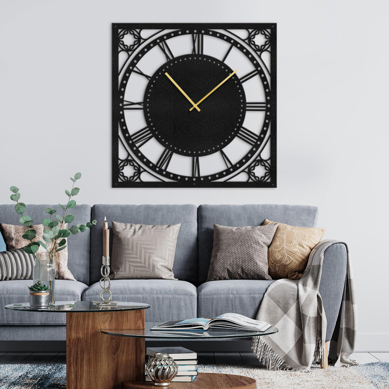 Horloge murale en métal, L 30 po x H 30 po