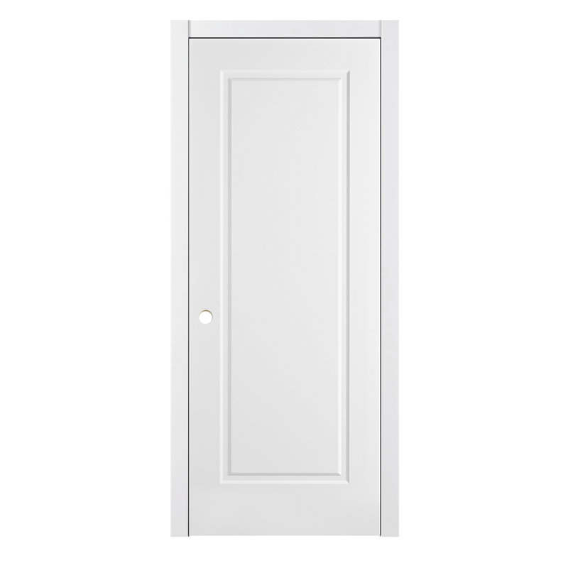 Porte intérieure stratifiée blanche 1 panneau, 18 po x 80 po
