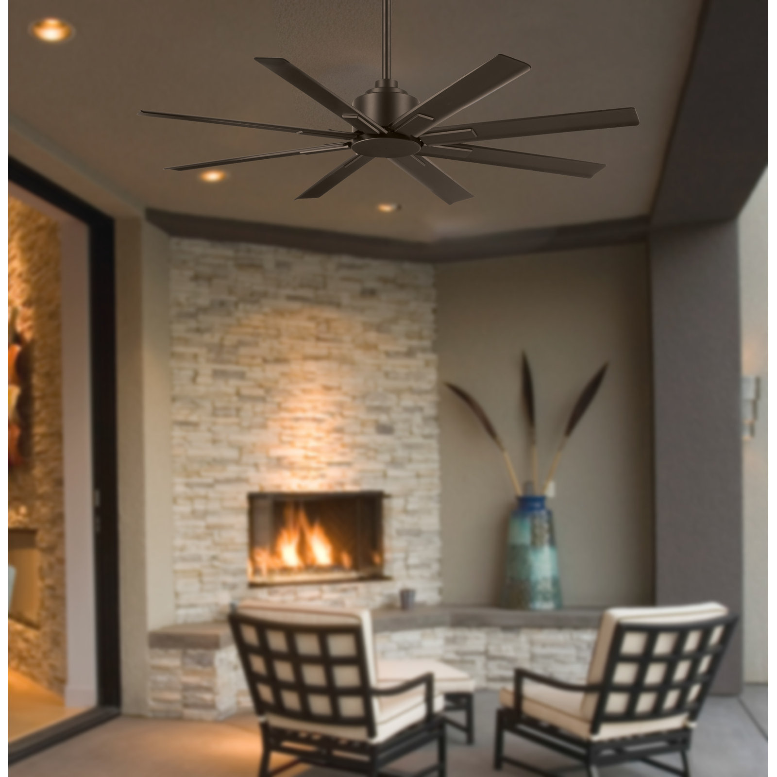 Xtreme Outdoor Smart Ceiling Fan, 52" Wide, Oil Rubbed Bronze