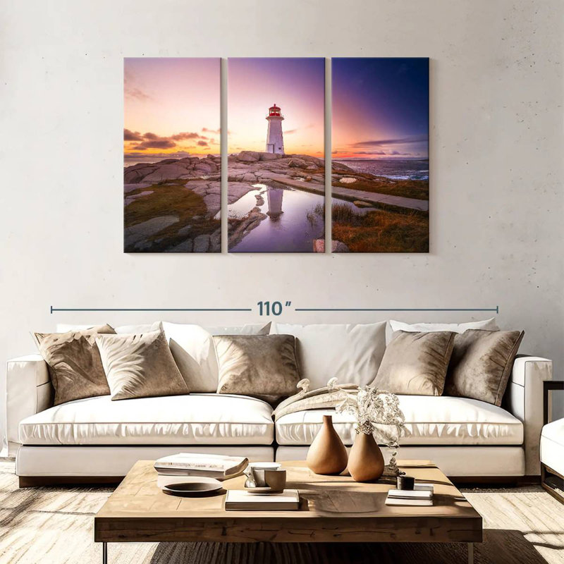 Aletra Peggys Point Lighthouse Sunset, 48" H x 74" W