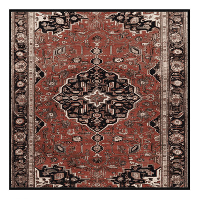 Tapis brun lavable à la machine