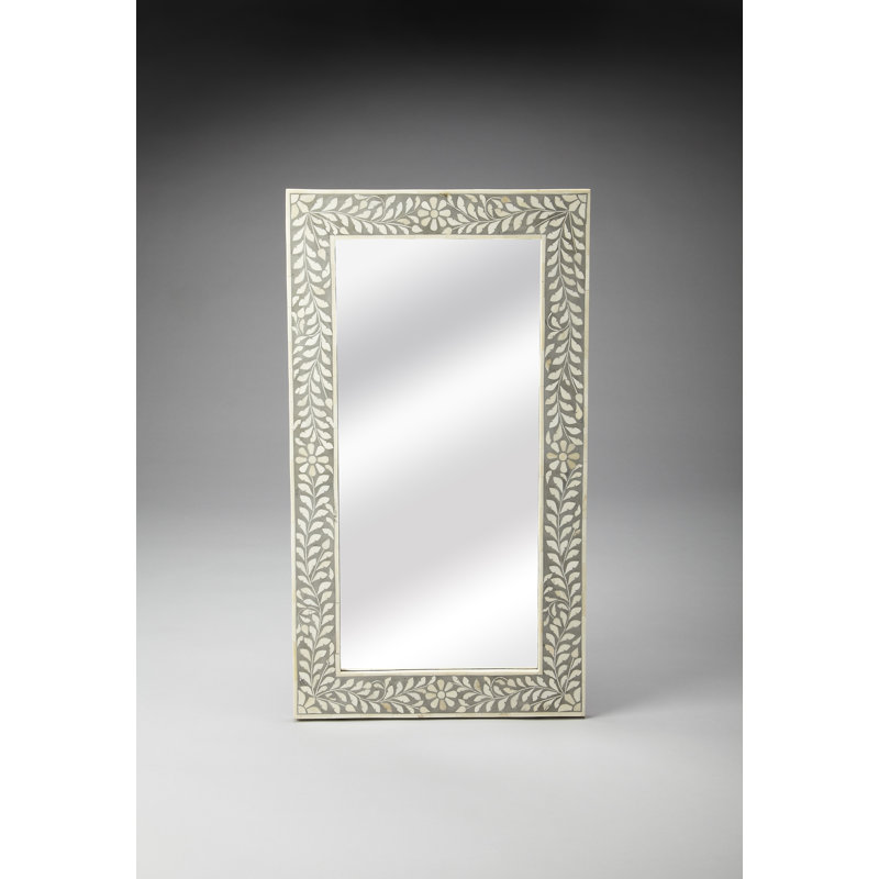 Vivienne Rectangular Bone Inlay Wall Mirrored