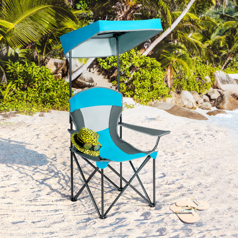 Chaise de camping pliante Nimmons, Bleu