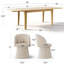Ensemble table et chaises de salle à manger extensibles de 63" à 95" avec 6 chaises pivotantes en chenille-286073109
