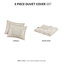 Housse de couette 100% coton taupe avec broderie en chenille élégante-126060628
