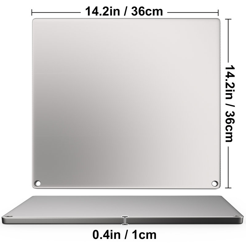 Ensemble de pizza 2 pièces VEVOR, H 0,4 po x l 14,2 po x P 14,2 po