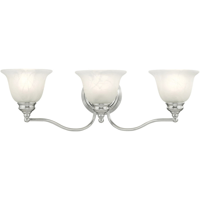 3 - Light Vanity Light, Polished Chrome