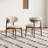 Mid Century Modern Dining Chairs With Brown Solid Wood Legs, Greige Kitchen Chairs-811540765-809109588