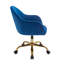 Edgar Velvet Office Chair with Gold Chrome Base-1774364292