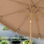 9 ft Patio Umbrella with Tilt, Crank, Outdoor Umbrella, Khaki