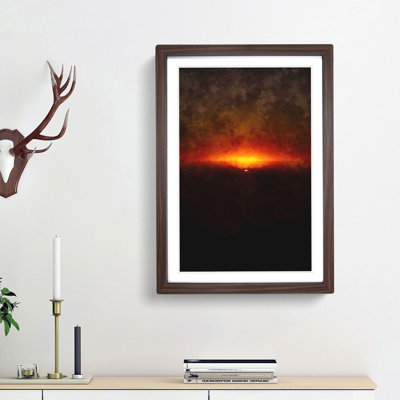 Striking Sunset Painting - Framed Print