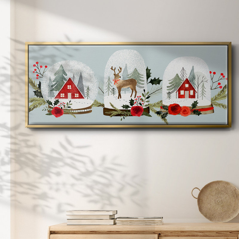 «Snow Globe Village Collection D», toile encadrée, H 12 po x l 30 po