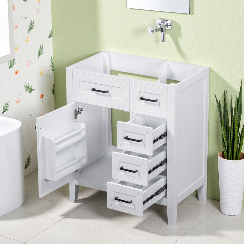 29.5" Bathroom Vanity without Sink, White