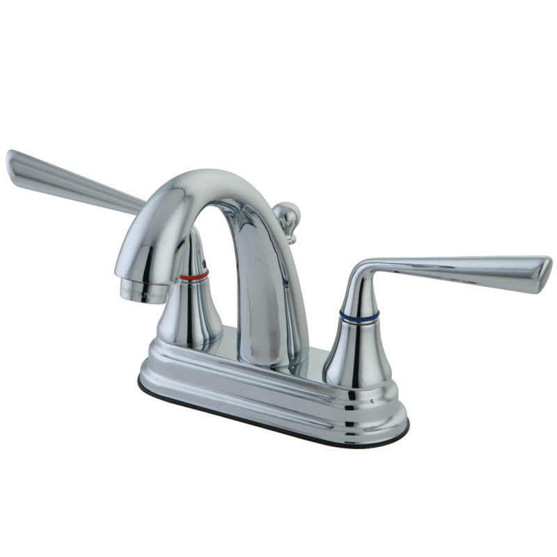 Copenhagen Centerset Bathroom Faucet with Drain Assembly, Polished Chrome