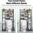 8-Tier Over The Toilet Storage With Side Rack, Over Toilet Storage Rack With Adjustable Shelf & Drain Basket, Freestanding Bathroom Organizer For Balcony, Laundry-116078766
