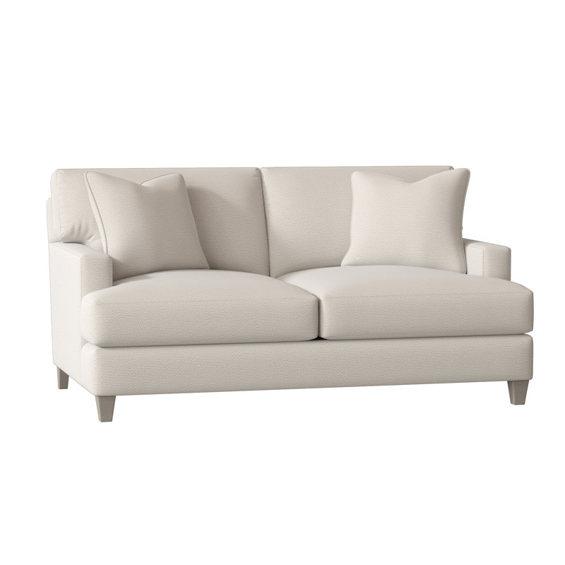 Mila Upholstered 65'' Loveseat, Molasses, Cream Chenille 1345-002
