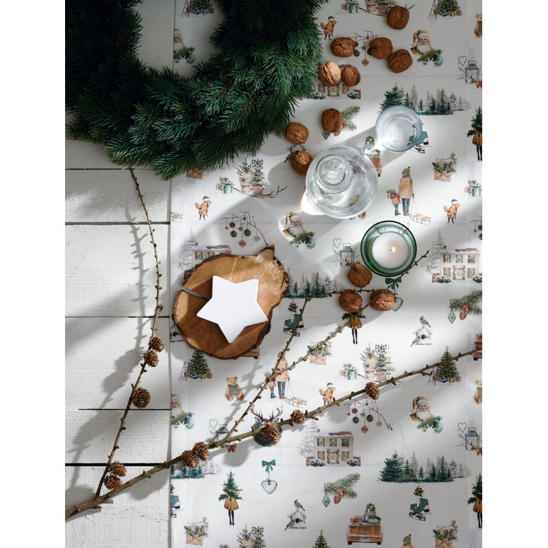 Winterwelt Cushion, Beige, 37cm x 50cm, Rectangular