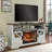 60" Farmhouse Style Electric Fireplace Tv Stand With Remote Control-121473054