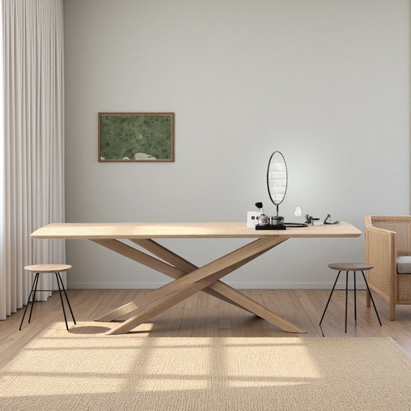 Modern Simple Rectangular Solid Wood Dining Table