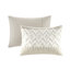 Housse de couette en coton très grand / très grand - chenille, motif, dossier uni taupe, boutonné, touffetage de coin, imprimé mis à jour, revers, boutonné-129906232