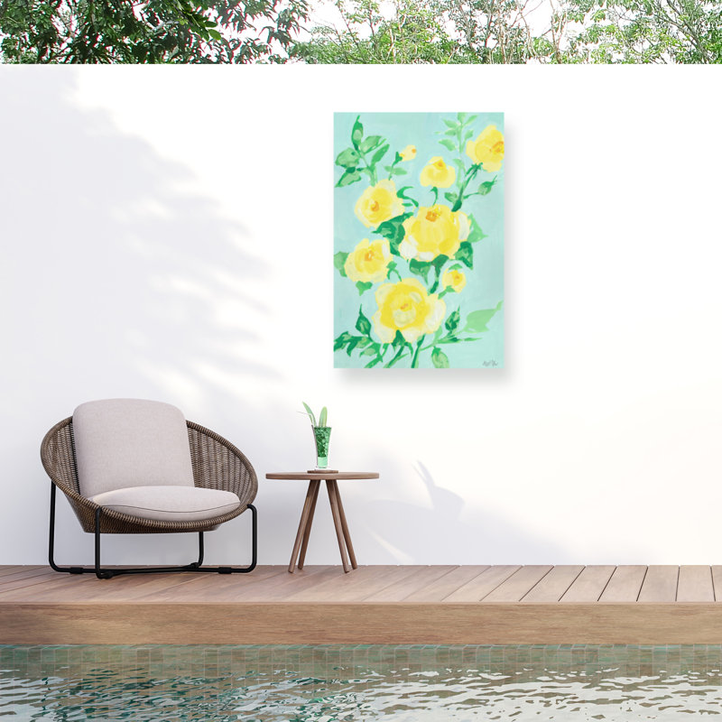 Roses citronnées bolognaise, H 32 po x l 22 po