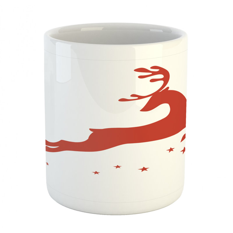 Grande tasse à café à renne saut