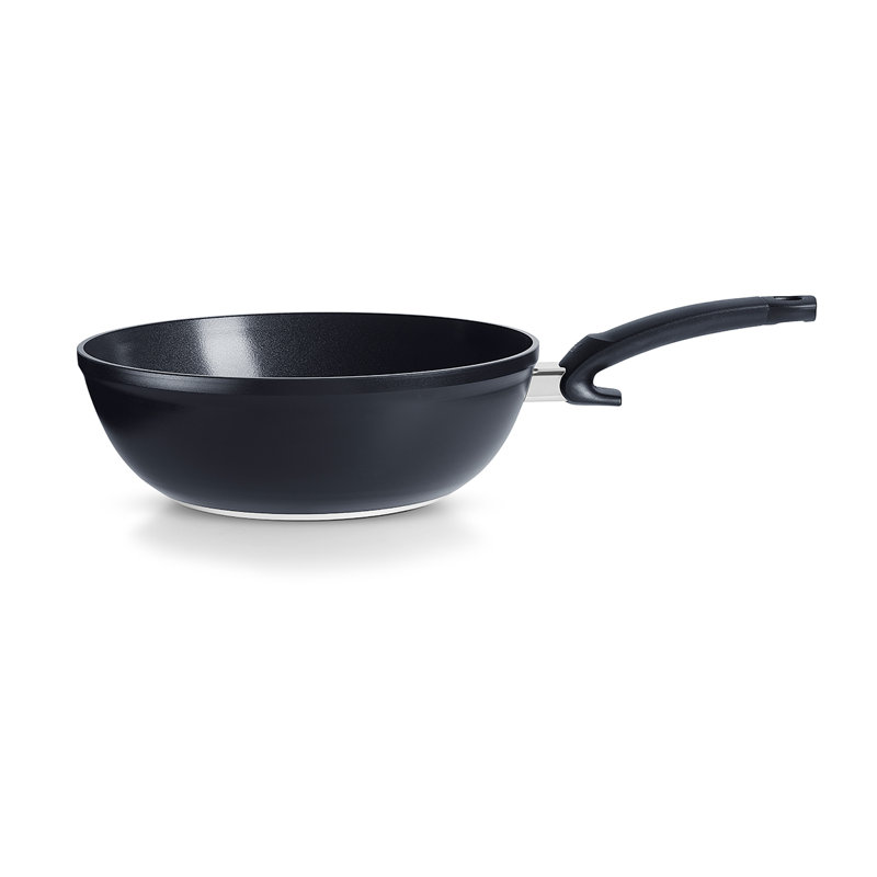 Fissler Ceratal Comfort Ceramic 12 Inch Non-stick Wok, Orbit Black, Made Without Pfas
