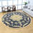 Calliann Hand Tufted Wool Eco-Friendly Area Rugs - Round, Charcoal Color, Oriental Design, High Pile Thick Handmade Anti Skid Area Rugs for Living Room, Bed Room-237701189