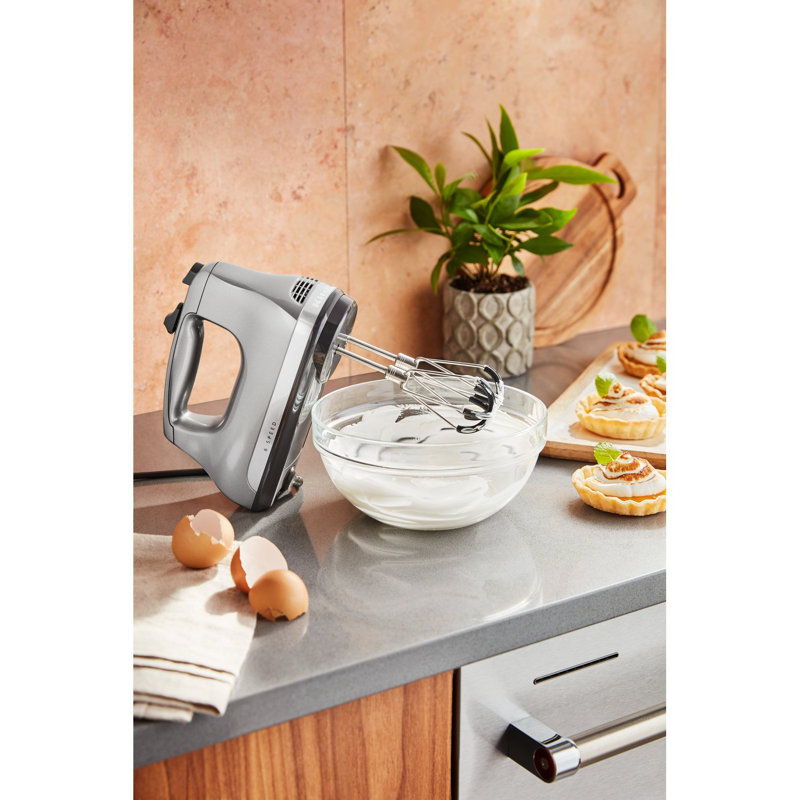 Batteur à main à 6 vitesses KitchenAid, Contour argenté